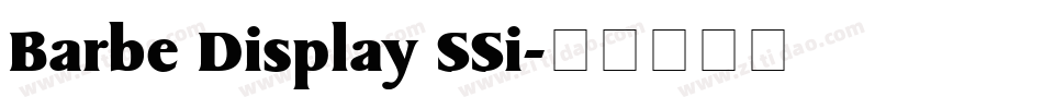 Barbe Display SSi字体转换
